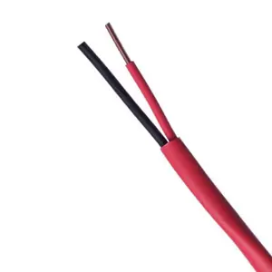 unshielded 0.4mm cable 2cores 18awg fplr solid bare multi stranded soft pure copper pvc fire proof fire alarm cable