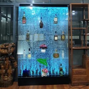 Meubles de bar et de salon led panneau à bulles d'eau vitrine à vin à bulles