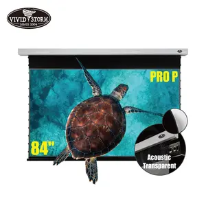 VIVIDSTORM 84 pollici PRO P Slimline Display automatico montaggio a soffitto a parete suono perforato schermo del proiettore a discesa trasparente