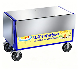 Chariots pliants commerciaux mobiles pour marchés nocturnes, étagères à pousser à la main, stands mobiles pour plats braisés chauds en gros, chariots à snacks - Product Image 6