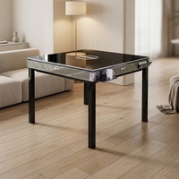 Table de Mahjong Automatique Moderne Nouveau Style Chinois Ultra-Mince Double Usage en Plastique 4 Joueurs Silencieuse avec Porte-Gobelets OEM Personnalisable