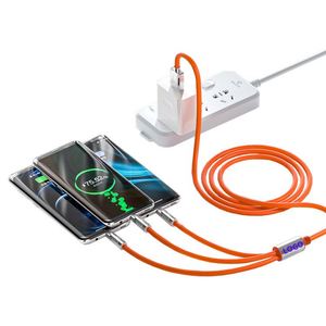 Câble de charge rapide 3-en-1 en silicone et alliage de zinc avec micro USB et USB-C souple, modèle 2025, en promotion - Product Image 4