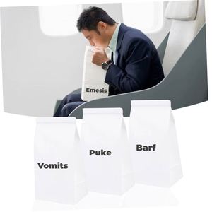 Sacs à vomir jetables personnalisés en papier pour avion, sacs de rangement pour vomissements, sacs poubelles, sacs de nettoyage, seaux à ordures - Product Image 4