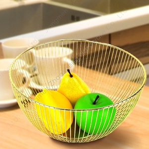 Iron Fruit <b>Basket</b> Bowl <b>Gold</b> Nordic Style Home <b>Storage</b> Desktop Fruit Bowl - Product Image 2