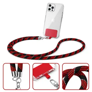 Case strap for iphone 13 universal crossbody nylon patch phone lanyards mobile phone lanyard patch anchor rode phone strap