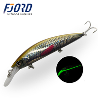 Leurre Minnow FJORD pour imprimante 3D, 110 mm, 37 g, nage profonde personnalisée, pour la pêche au gros gibier
