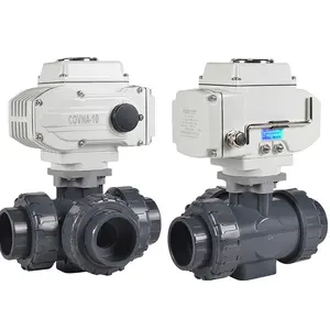 Electric Water treatment Control plastic upvc 2 inch 4 inch three 3 way Pool 110v 120V AC Motorized Ball Valve for water pipe