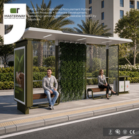 Green Plant Basin Design Bus Shelter Eco-Friendly City Bus Station Publicidad Cajas de luz para la venta