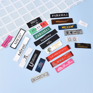 Tùy Chỉnh Dệt Vải Nhãn Cho Quần Áo Hàng May Mặc Logo Colourful Lụa Màn Hình In Mô Hình Vuông Laser Cắt Cạnh Có Thể Giặt - Product Image 2