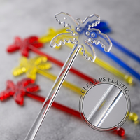 Agitateur à cocktail en plastique robuste de qualité commerciale, durable, épais et renforcé pour bar, café, restaurant
