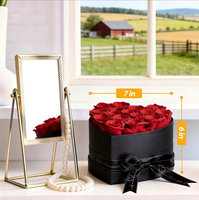 Boîte de 16 roses éternelles – Cadeau pour femme, maman, épouse – Fête des Mères, Saint-Valentin, Anniversaire, Noël, Anniversaire de mariage – Romantique