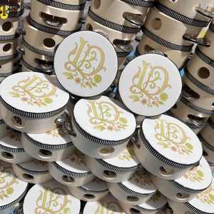 Mini tambourin de 10 cm (4 pouces) personnalisé pour mariage, église, fête, cadeau, tambourin à main, instrument de musique - Product Image 1