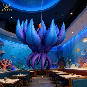 Sculpture géante gonflable personnalisée en forme d'algues pour spectacle sur scène - Product Image 4