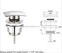 Clac persegi keramik Glass Basin Drainer dengan sekrup Stainless Steel wastafel kamar mandi Pop up pembuangan limbah