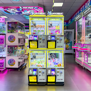 Mini Claw cần cẩu búp bê máy phong cách mới <span class=keywords><strong>Arcade</strong></span> đồng tiền hoạt động kim loại trò chơi bán hàng tự động sân chơi trẻ em trung tâm trò chơi tủ gỗ - Product Image 5