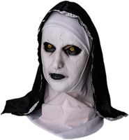 Masque intégral en latex rechargeable DAMAI Nun Scary Halloween, le plus effrayant, pour démon, esprit maléfique, fête d'horreur, costume de cosplay
