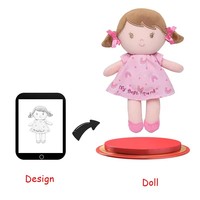 Poupée en peluche personnalisée, douce, DIY, princesse, animal, personnage humain, jouet en peluche pour filles, poupées DIY personnalisées