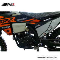 BRZ New Dirt Bike Electric Single Cylinder Air Cooling 4 Stroke 300cc Gas Fuel CDI Chain Motocross Enduro Off-Road >80km/h Adult
