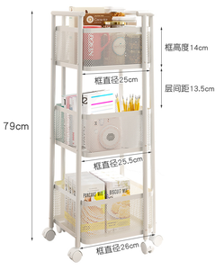 Полки для хранения <span class=keywords><strong>3</strong></span>, 4, 5 напольных каркасных полок, квадратные полки для кухни с колесными полками для хранения - Product Image 4
