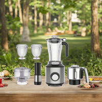 HappyPartner mélangeur multifonctionnel mélangeur 6-en-1 presse-agrumes mélangeur de jus mélangeur alimentaire presse-agrumes électrique broyeur smoothie maker