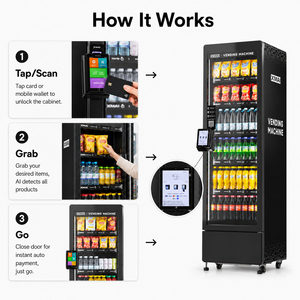 Distributeur automatique commercial XMAI à vision IA, gestion à distance 4G, grande capacité, suivi des stocks par IA, paiement multi-mode - Product Image 2