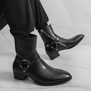 Nuevas Botas de Piel de Vacuno para Hombre, Modernas y Populares, con Diseño de Cierre de Cremallera Impermeable EVA y Estilo Slip-on - Product Image 5