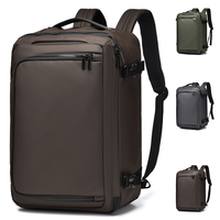 Sac à dos pour ordinateur portable de voyage imperméable de grande capacité tendance pour hommes avec logo personnalisé de haute qualité en PU