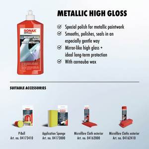 Polissage automobile métallique haute brillance de qualité supérieure 500 ml, brillance et protection améliorées pour les finitions de peinture métallique - Product Image 2