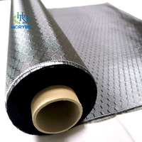 Fabrication en usine de rouleaux de matériau en fibre de carbone, tissage jacquard hexagonal, tissu en fibre de carbone véritable 3k