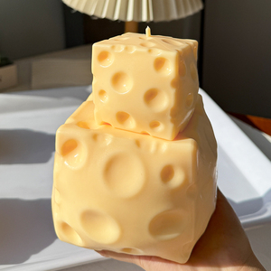 Juguete Antiestrés Cuadrado Gigante de Queso Rosa, Suave y de Rebote Lento, Cubo para Aliviar el Estrés, Juguete de Compresión Confiable - Product Image 2