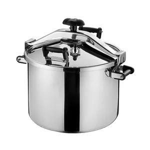 Stainless steel large-sized commercial extra large pressure cooker for open fire kitchen use, household/commercial