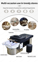 Fauteuil de lavage de luxe MOOLIN pour salon de coiffure, station de lavage de cheveux, table de massage thaïlandaise, lit de spa capillaire avec plomberie