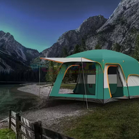 Tiendas de Campaña para 8, 10 o 12 Personas a Precio Competitivo, Carpa Familiar de Lona Impermeable para Viajes al Aire Libre con Cama