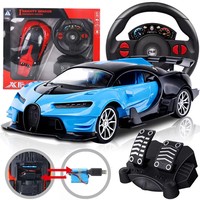 Voitures RC de Course Haute Vitesse avec Lumières LED, Modèle Drift Télécommandé, Jouet RC de Sport