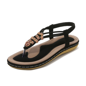 Sandales ouvertes en cuir véritable pour femmes - Tendance mode printemps/été avec design à lanières et construction durable - Product Image 3