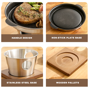 Réchaud à alcool portable en acier inoxydable, mini brûleur efficace pour le camping, outil de fondue pour les activités de plein air - Product Image 2