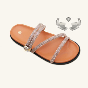 Sandalias y Pantuflas de Mujer Casuales para Exteriores, con Punta Abierta, Decoradas con Pedrería, Transpirables, de Alta Calidad y a la Moda, al por Mayor - Product Image 3