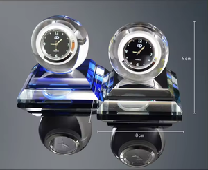 Adorno de Cristal <span class=keywords><strong>Dilu</strong></span>, Botella de Perfume para Coche de Cristal, Bola de Cristal, Reloj de Mesa, Regalo Empresarial Europeo, Material de Papel de Algodón - Product Image 5