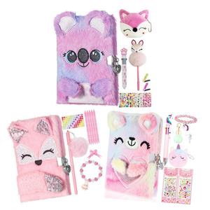 Carnet de notes mignon et kawaii pour filles, cadeau pour enfants, carnet de notes en peluche douce et moelleuse avec des animaux de dessin animé - Product Image 6