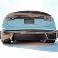 2014-2020 para Tesla Model S estilo mejorado de fibra de carbono alerón trasero parachoques alerón trasero alerón del maletero difusor Kit de carrocería