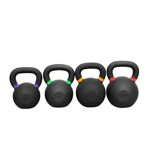 Fornecimento de fábrica 15kg 40 lbs 8kg Kettlebell Kettelbell 14kg Chaleira de ferro fundido revestido em pó Kettlebell