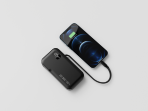 10000mAh Power Bank with AC <b>Plug</b> and Retractable Cable 22.5W PD <b>Fast</b> <b>Charging</b> Power Bank - Product Image 4