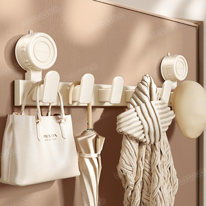 Suction Cup Wall Hook Rectangle Removable No Drilling Required For Bedroom Bathroom Storage Rack - Product Image 1