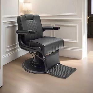 Fauteuil de Barbier Inclinable pour Hommes, Mobilier de Salon avec Fonction Massage, Matériel en Cuir pour Salon de Barbier et Atelier - Product Image 2