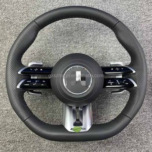 <span class=keywords><strong>Volant</strong></span> en cuir véritable personnalisé pour Mercedes Benz <span class=keywords><strong>AMG</strong></span> C63 A45 E43 E63 W204 W205 809 S63 W222 <span class=keywords><strong>CLA</strong></span> GLC G500 - Product Image 2