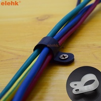 Elekh Pince à vis pour câble en nylon de type R Pince à câble en plastique noir CC 1/8 "3/16" 1/4 "5/16" 3/8 "1/2" 5/8 "3/4"