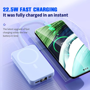Batterie externe magnétique sans fil 15W 10000mAh PD22.5W à charge rapide, pack de batterie magnétique sécurisé avec câble - Product Image 6