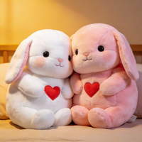 Fabricant de jouets en peluche personnalisés Lapin rose IA, conception de peluches personnalisées, créez votre propre marque, oreiller pour enfant, cadeau, poupée en peluche