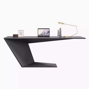 Escritorio ejecutivo de diseño moderno de lujo, muebles de oficina de madera negra, estilo de Panel creativo, escritorio de oficina en casa - Product Image 5