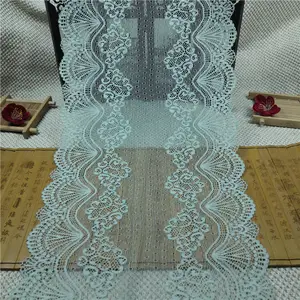 Width 22cm Beautiful hot scallop stretch lace fabric stretch lace trim for underwear